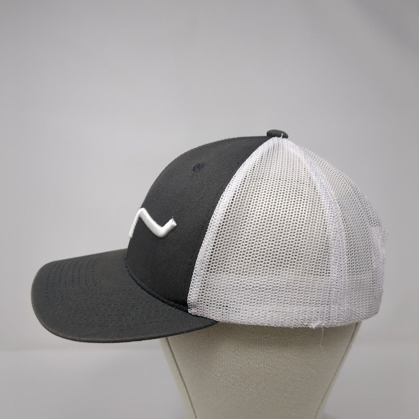 Kimes Ranch Snapback Mesh Back Trucker Hat Gray OSFA Embroidered