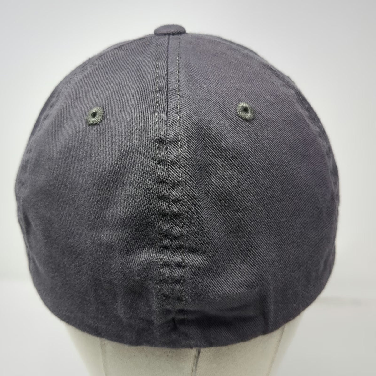 Port Authority Baseball Cap Gray XL Collector's Outpost Logo Fitted Stretch Hat