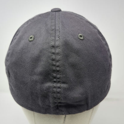 Port Authority Baseball Cap Gray XL Collector's Outpost Logo Fitted Stretch Hat
