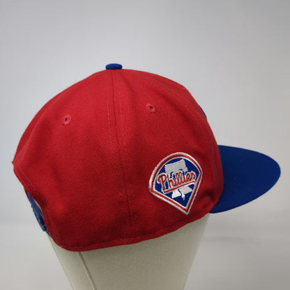 New Era Philadelphia Phillies MLB Snapback Hat Red Blue One Size Side Patch