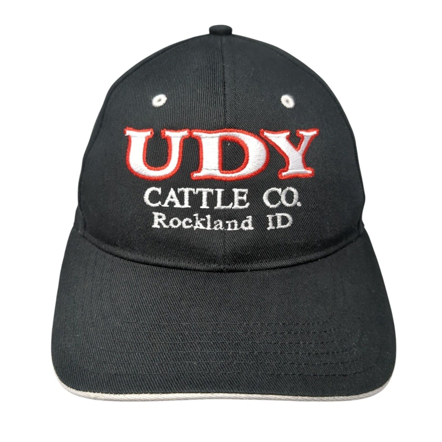 UDY Cattle Co. Rockland ID Strapback Hat Black One Size Richardson