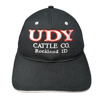 UDY Cattle Co. Rockland ID Strapback Hat Black One Size Richardson
