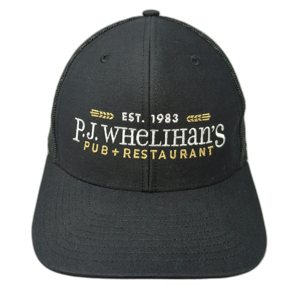 Richardson Trucker Hat Black One Size P.J. Whelihan's Pub Restaurant Mesh Back