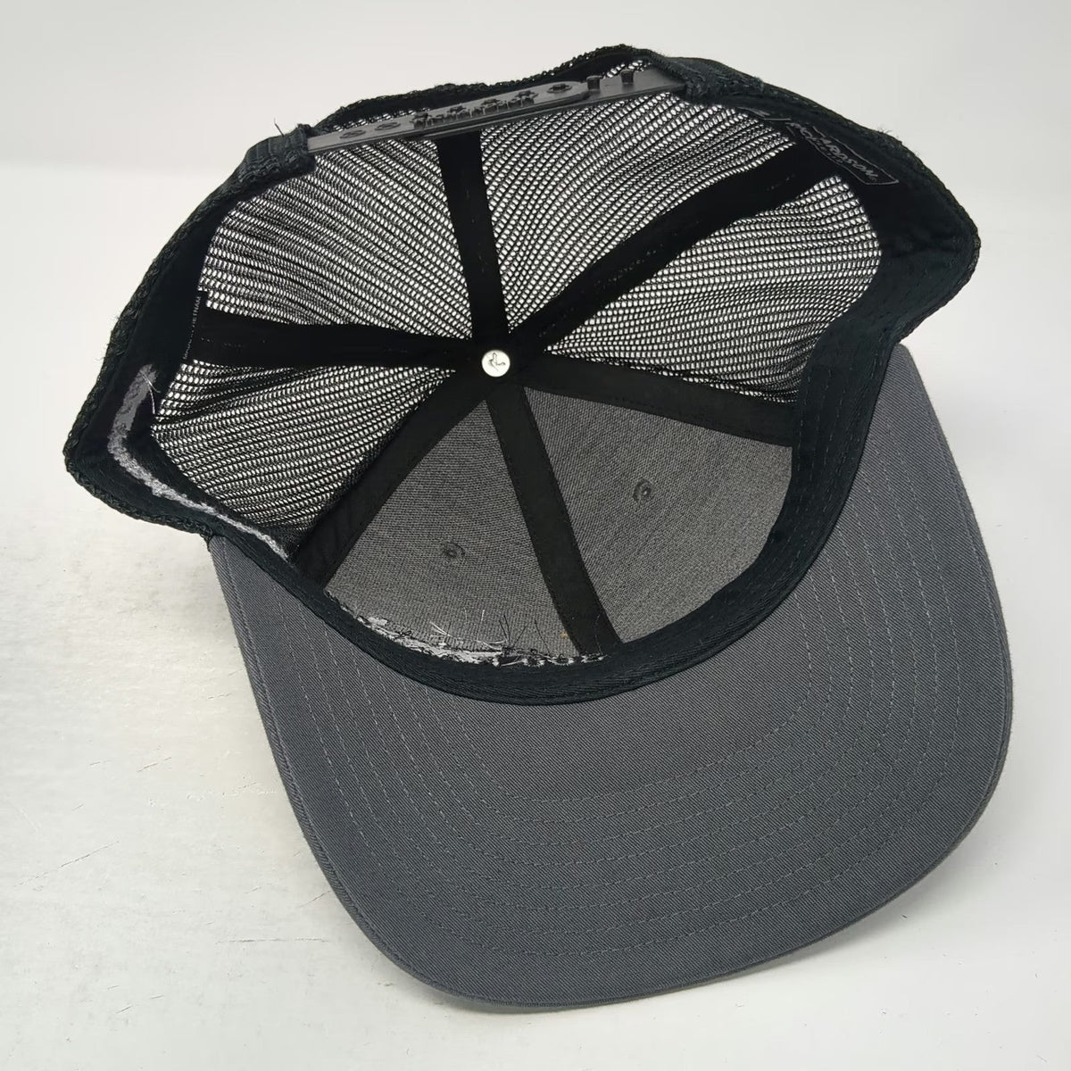 Richardson Trucker Hat Gray One Size 360 Ranch Boar Logo Mesh Snapback 112
