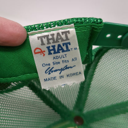 That Hat Trucker Hat Green One Size I Soloed At Evergreen Airplane Mesh Back