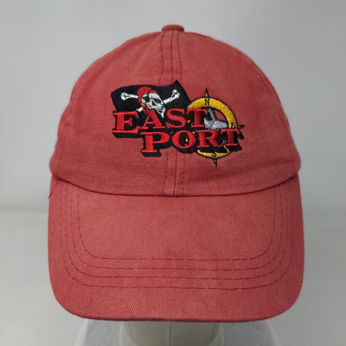 East Port Pirate Marina & Resort Slideback Hat Red One Size MV Sport