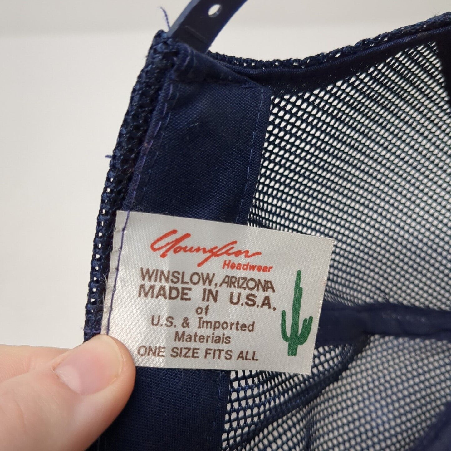 Top Gun Snapback Trucker Hat Blue One Size Adjustable Embroidered Mesh Back