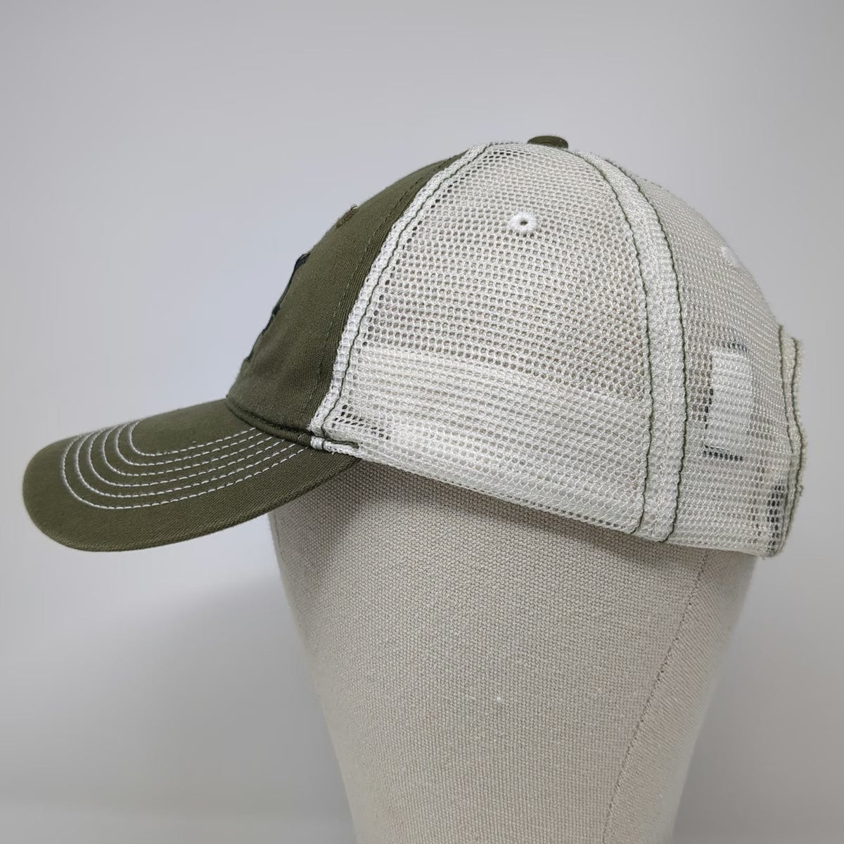 District Baseball Cap Green One Size Sun Ranch Montana Mesh Strapback Hat Stitch