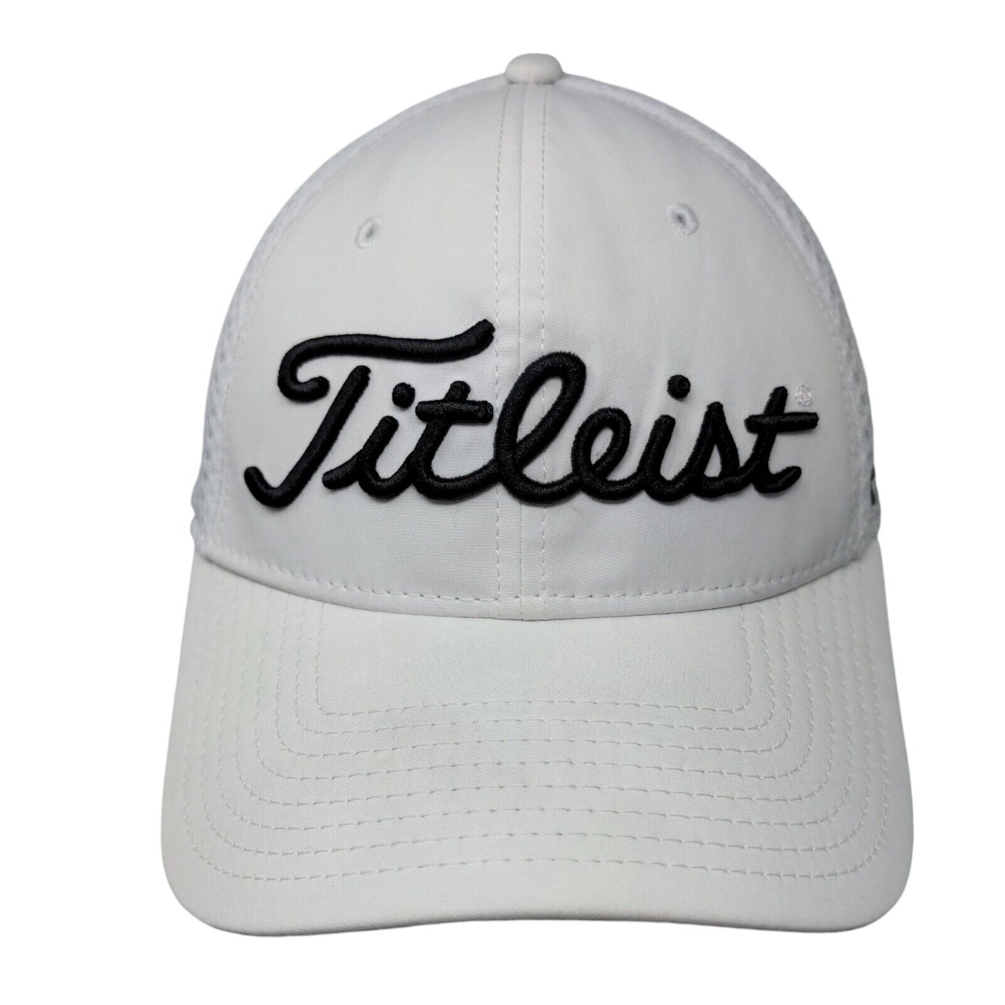 Titleist Pro V1 FJ Fitted Hat White M/L Breathable Mesh 6 Panel New Era