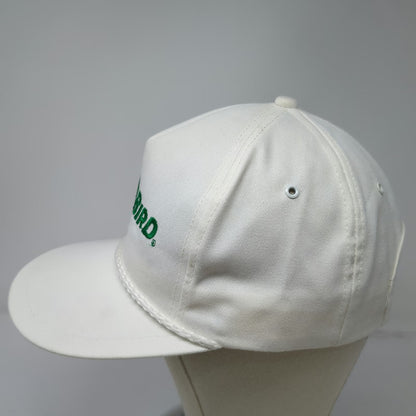 K-Brand 5 Panel White One Size Rain Bird Irrigation Logo Rope Slideback Hat USA