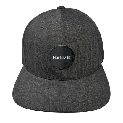 Hurley Snapback Hat Black One Size Adjustable Patch Logo Polyester Blend