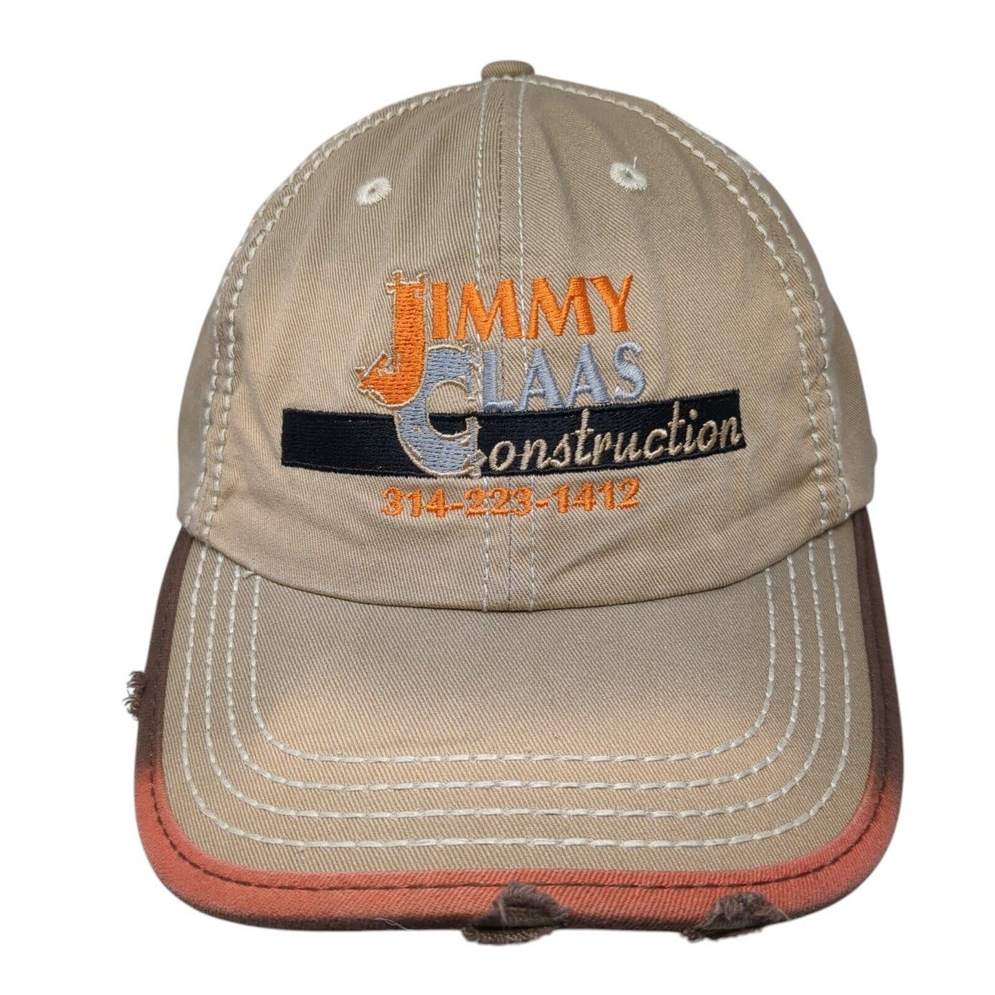 Jimmy Claas Construction Slideback Hat Tan One Size Adjustable 6 Panel
