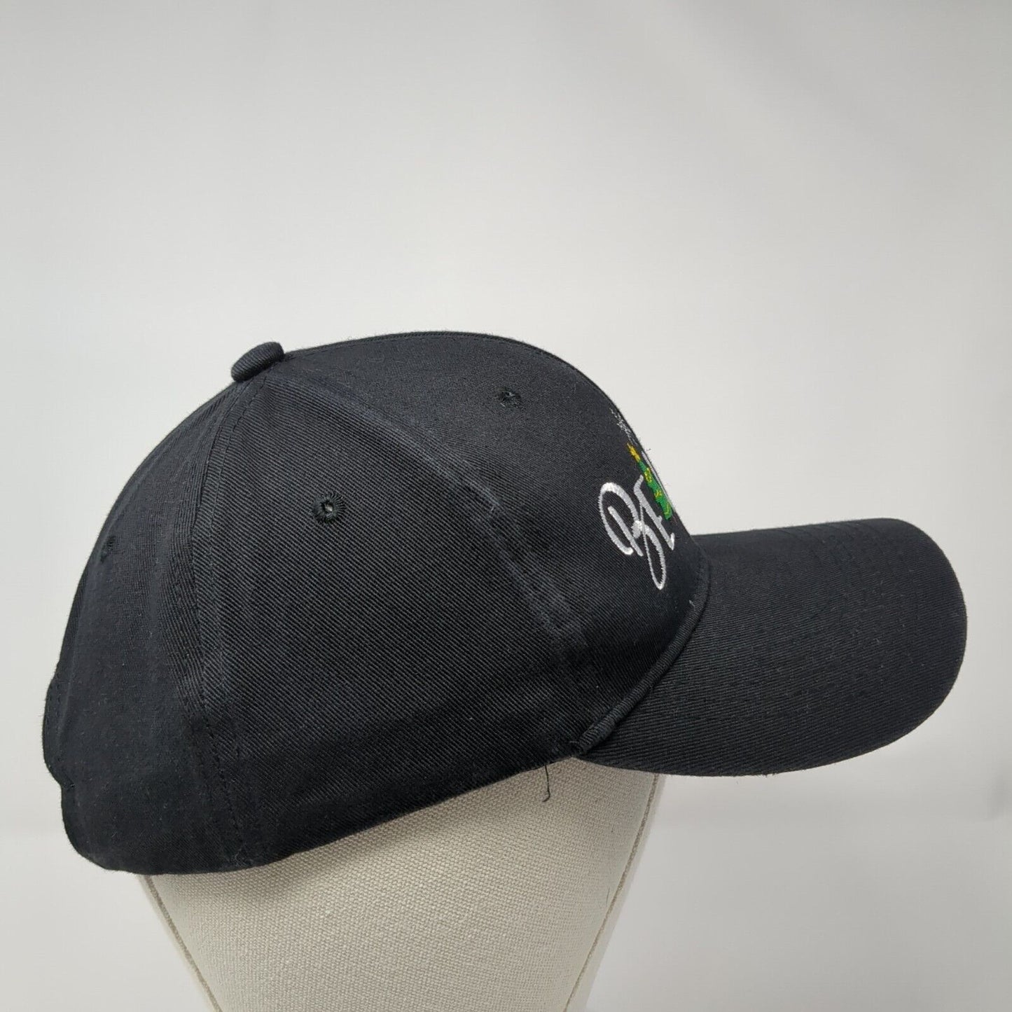 Believe Christmas Tree Holiday Slideback Hat Black OS Adjustable Embroidered