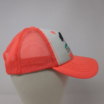California Love Bear Trucker Hat Pink One Size Mesh Back Billabong