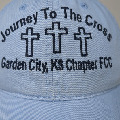 Journey To The Cross Cowboy Up Slideback Hat Blue One Size Outdoor Cap
