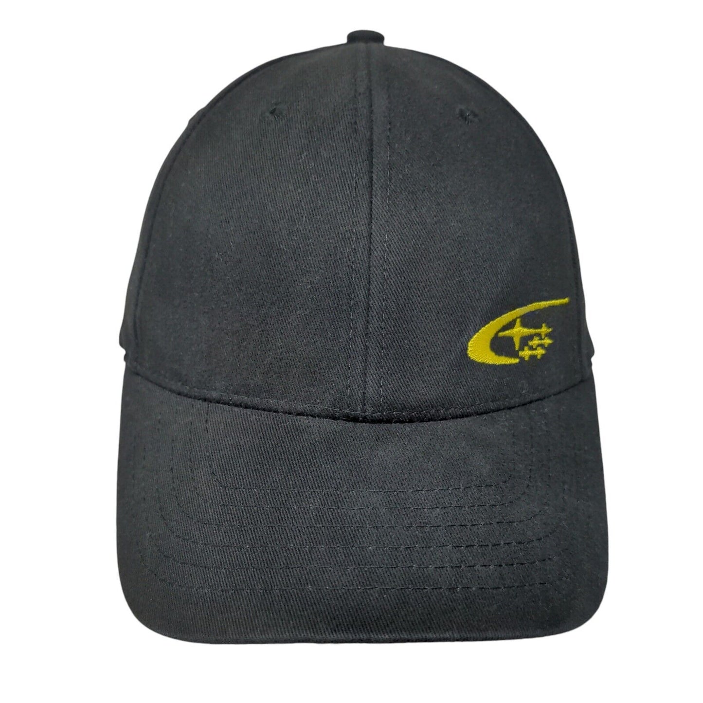 Subaru Snapback Hat Black OSFM Adjustable Embroidered Solid 6 Panel