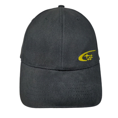 Subaru Snapback Hat Black OSFM Adjustable Embroidered Solid 6 Panel