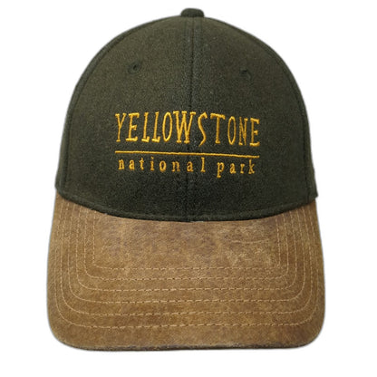 Triangle Sport Green One Size Baseball Cap Yellowstone National Park Brown Brim