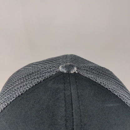 Columbia PFG Men's Fitted Mesh Back Hat Black Size L/XL Embroidered Fish Flag