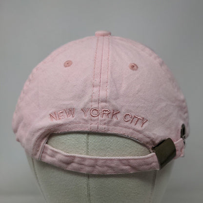 New York City Slideback Hat Pink One Size Embroidered Vent Holes 6 Panel