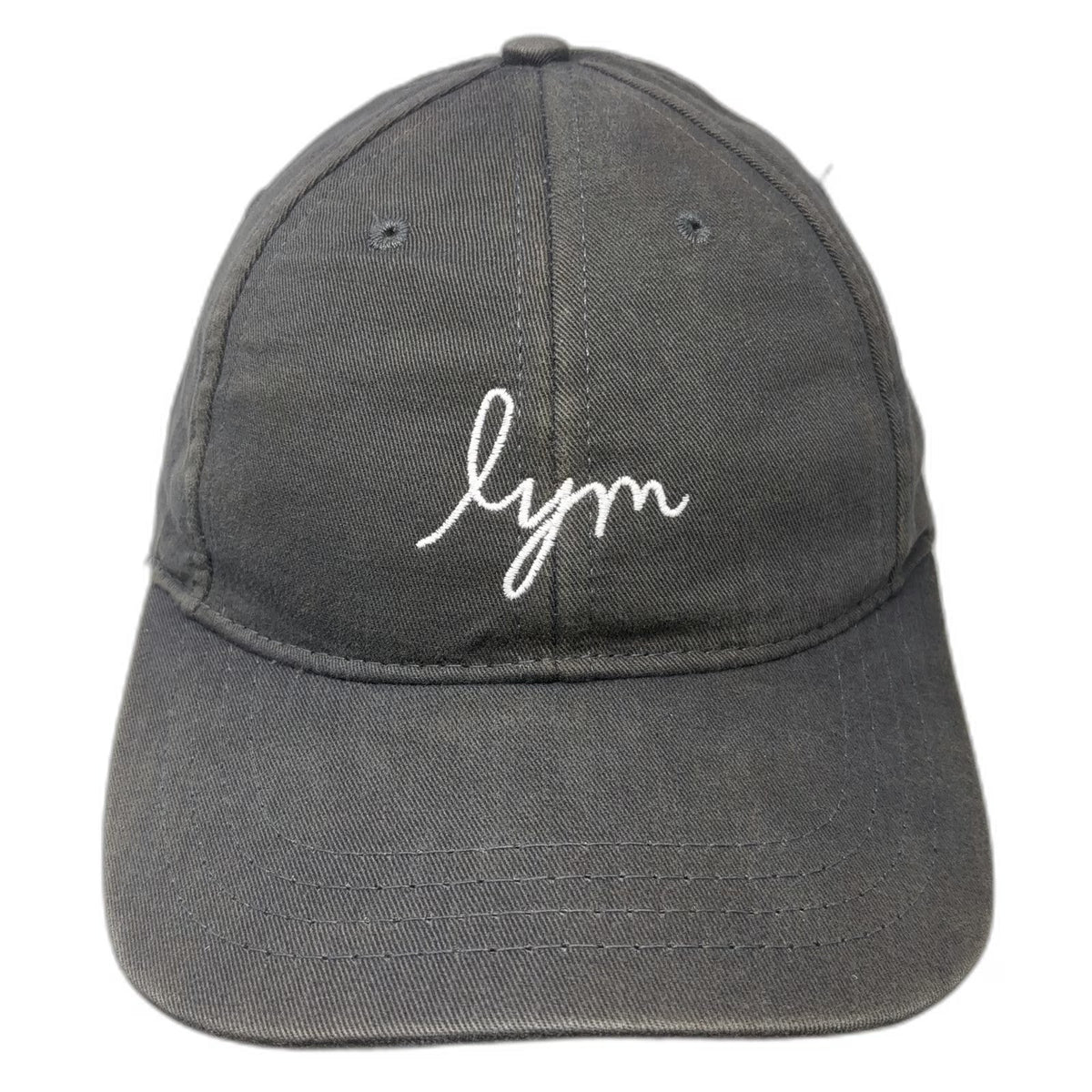 Love Your Melon Baseball Cap Gray One Size Leather Strap Made in USA lym Hat