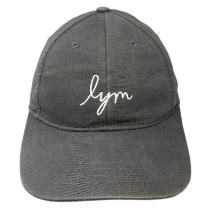 Love Your Melon Baseball Cap Gray One Size Leather Strap Made in USA lym Hat