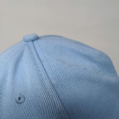 American Flag Strapback Hat Blue OSFA Adjustable Embroidered Patriotic Polyester