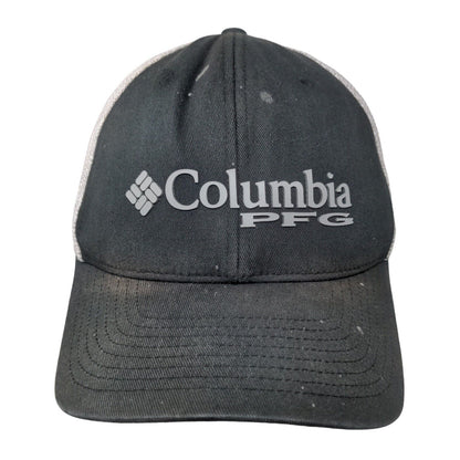 Columbia PFG Fitted Hat Black L/XL Mesh Back Lightweight Breathable 6 Panel