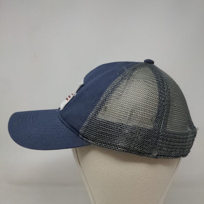 Rural King Men's Snapback Mesh Back Hat Blue Patch Patriotic American Flag