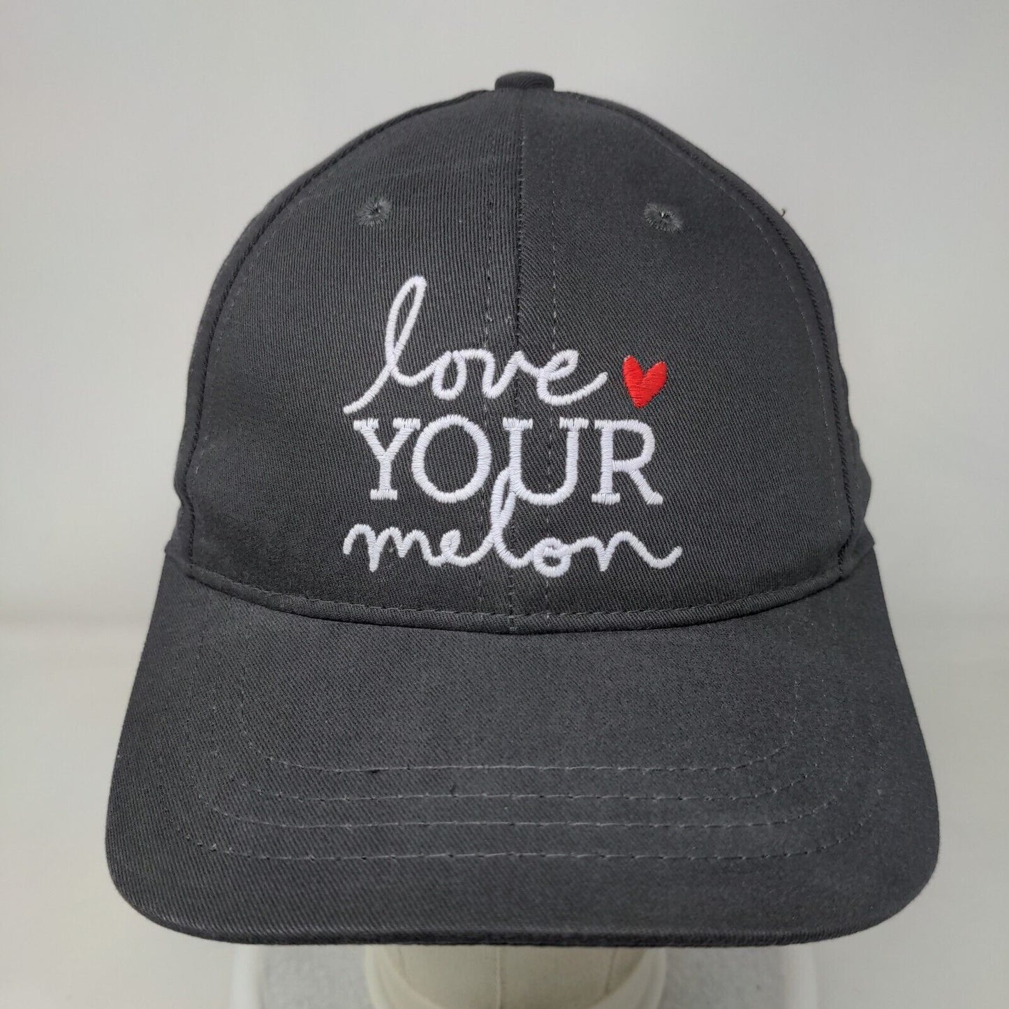 Love Your Melon Slideback Hat Gray One Size Adjustable Embroidered
