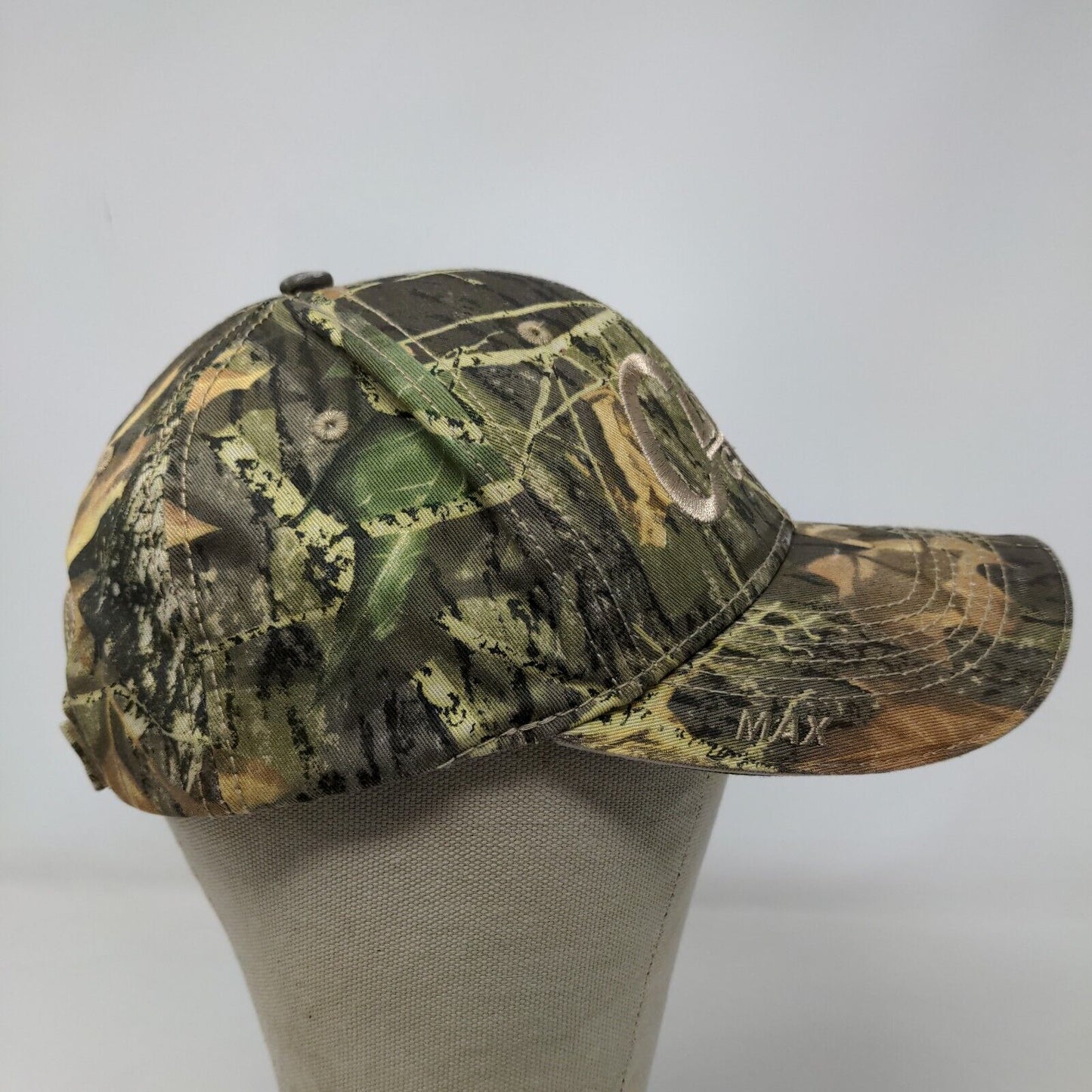 Cline Grain Men's Strapback Hat Green Camo Adjustable Embroidered Logo