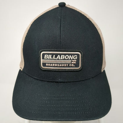 Billabong Trucker Hat Black One Size Mesh Back Boardshort Co Snapback Logo Patch