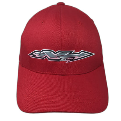 Flexfit Baseball Cap Red M Stretch Fit Embroidered Style Graphic Logo hat