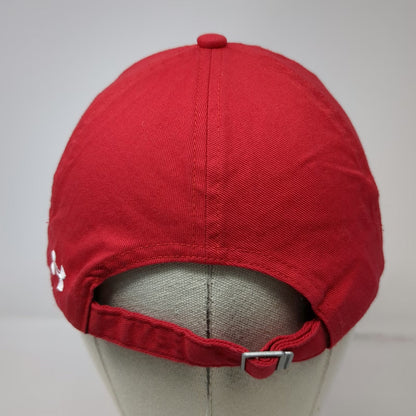 Under Armour Baseball Cap Red One Size Let Freedom Ring Slideback Hat Logo