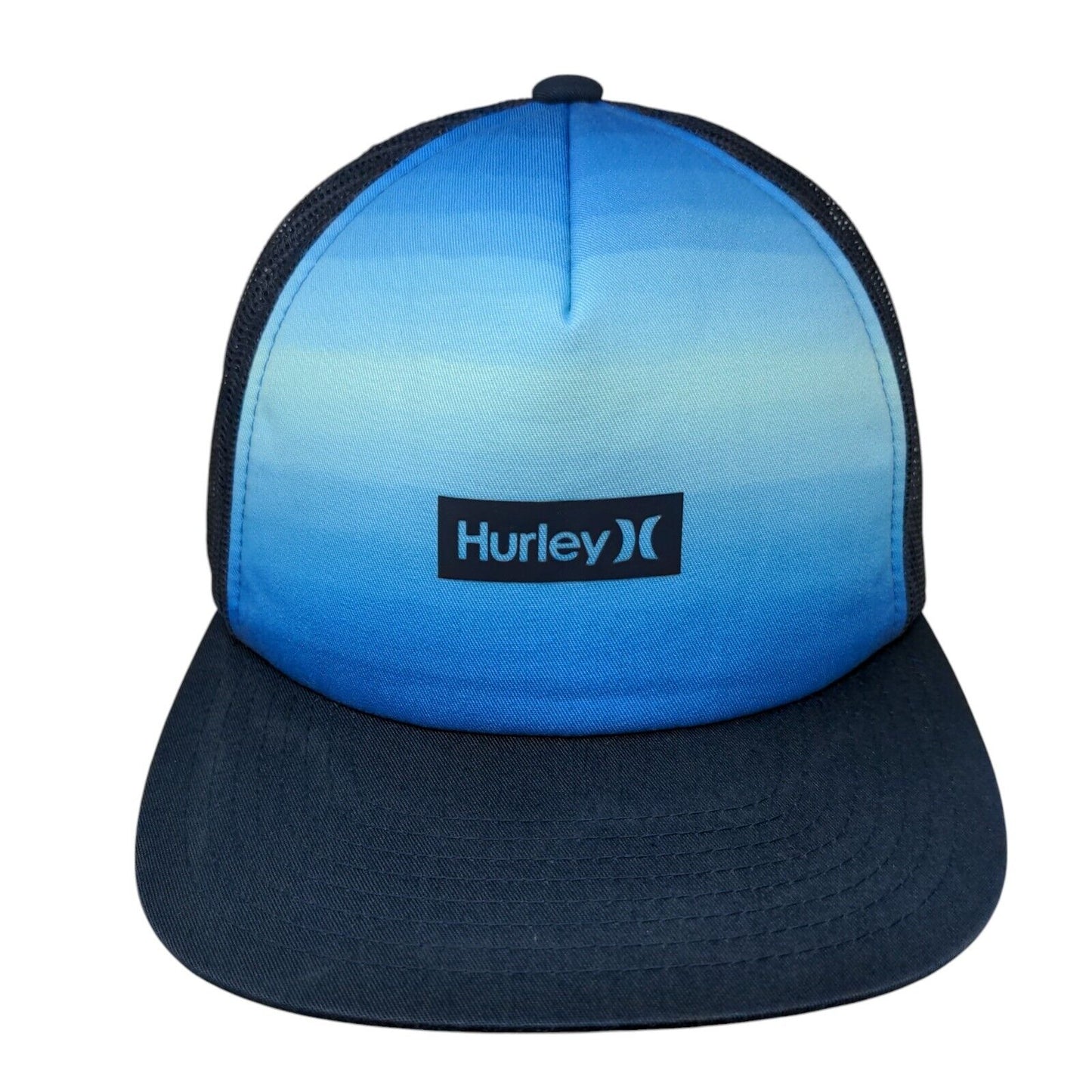 Hurley Snapback Trucker Hat Blue OS Adjustable Mesh Back The Classics Yupoong