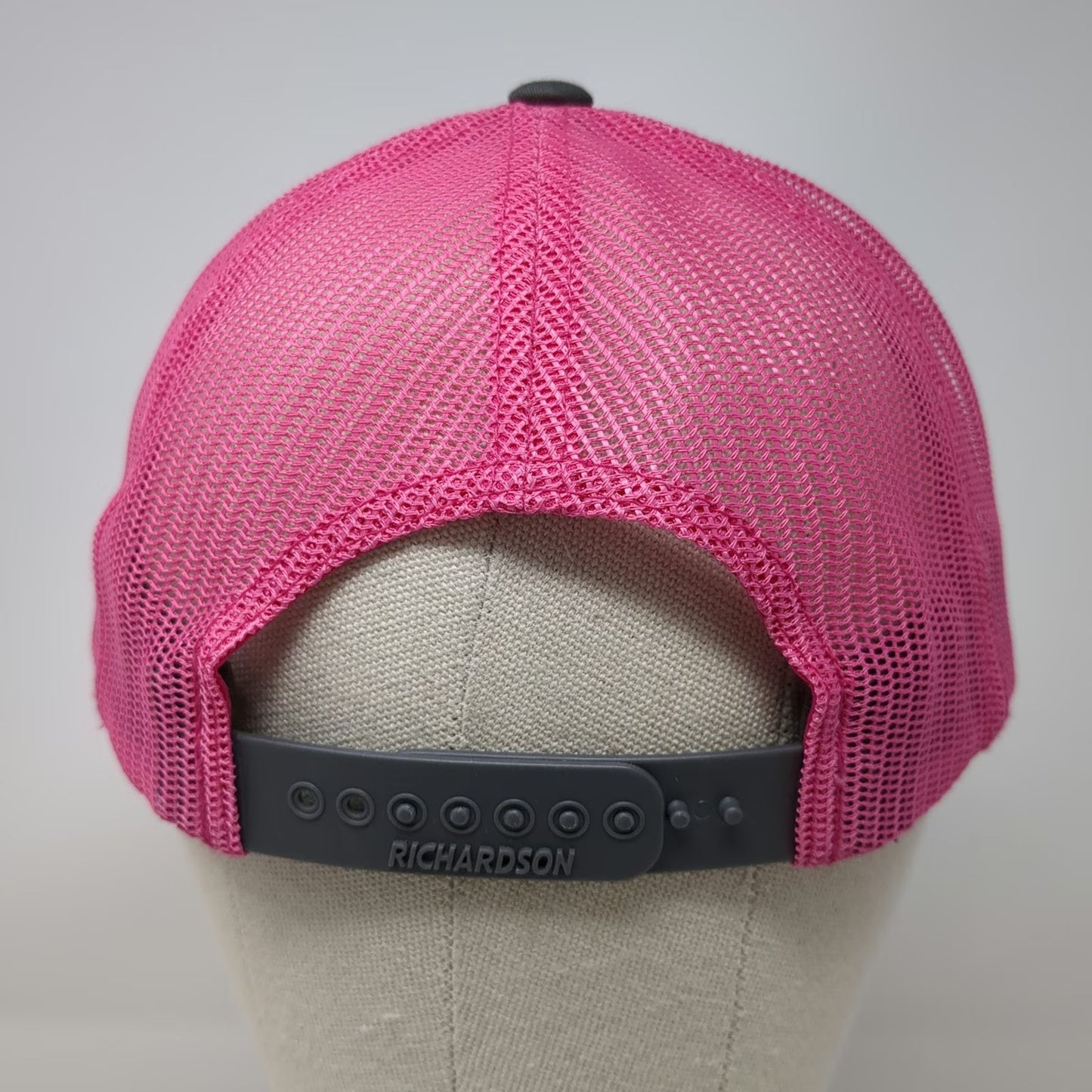 Richardson Trucker Hat Gray Pink One Size Sockeye Brewing Salmon Mesh Snapback