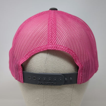 Richardson Trucker Hat Gray Pink One Size Sockeye Brewing Salmon Mesh Snapback