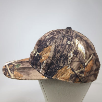 Brown Camo Platt Embroidered Baseball Cap Hat One Size Hunting Fishing Outdoors