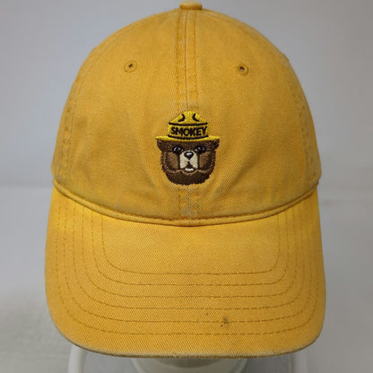 Mad Engine Smokey Bear Baseball Cap Yellow One Size Slideback Cotton Hat Mascot