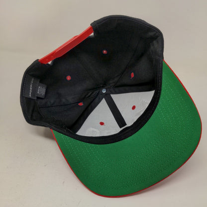 Sport-Tek Men's Snapback Hat Black OSFA Embroidered Micro Big Logo Acrylic Blend