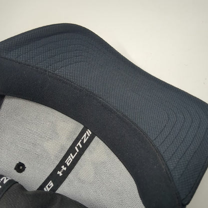 Under Armour Baseball Cap Black L Fitted Blitzing Polyester Mesh Athletic Hat
