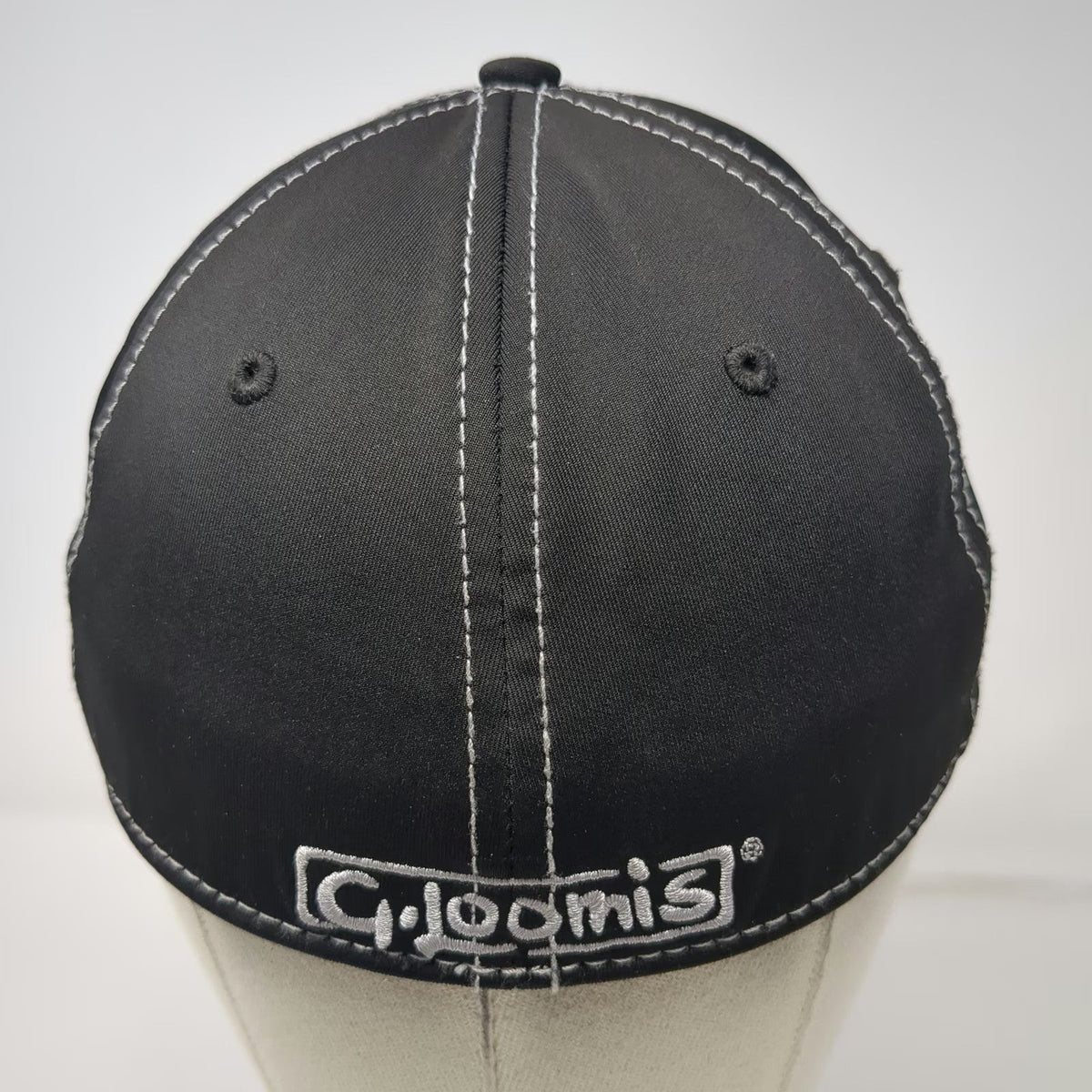 G. Loomis Baseball Cap Black M Fitted Skeleton Fish Contrast Stitching Hat