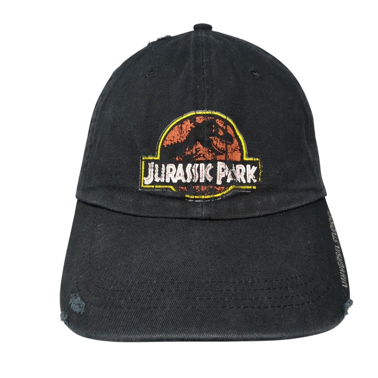 Jurassic Park Strapback Hat Black OSFA Adjustable Universal Studios