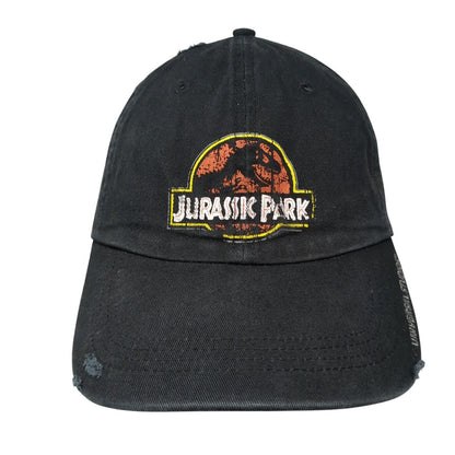 Jurassic Park Strapback Hat Black OSFA Adjustable Universal Studios