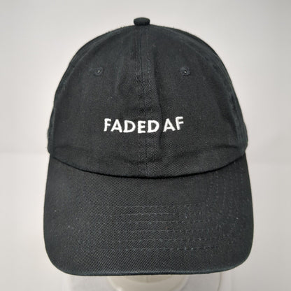 Faded AF Slideback Hat Black One Size Adjustable Embroidered 6 Panel