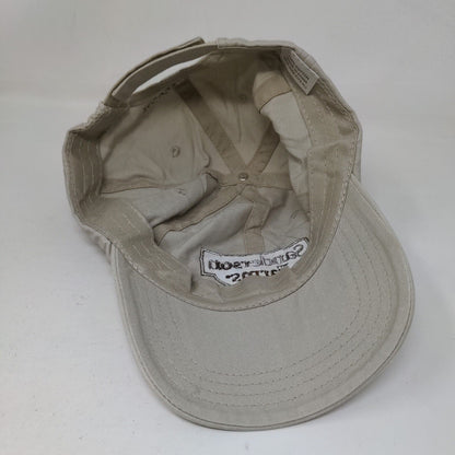 Sanderson Farms Strapback Hat Tan OSFA Adjustable Embroidered 6 Panel Cotton