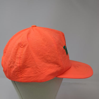 Orange 5 Panel Hat Nylon Snapback Tropicana Logo Embroidery Green Vintage