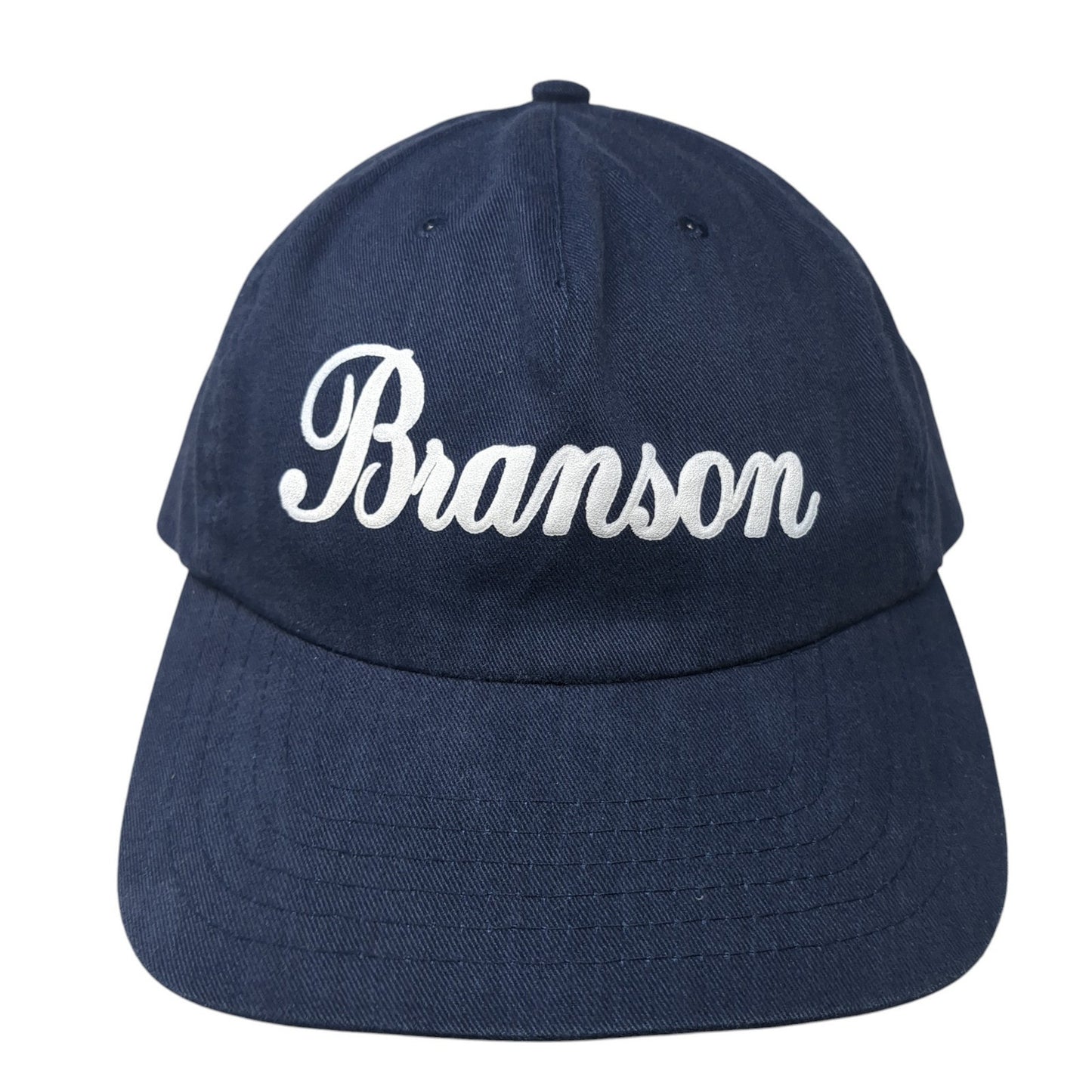 Branson Snapback Hat Blue One Size Adjustable Solid 6 Panel Outdoor