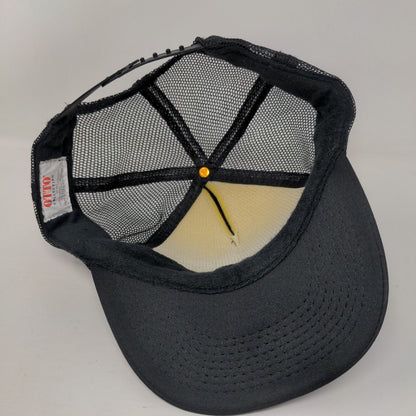 Restore Snapback Trucker Hat Black OSFM Adjustable Mesh Back 6 Panel Otto