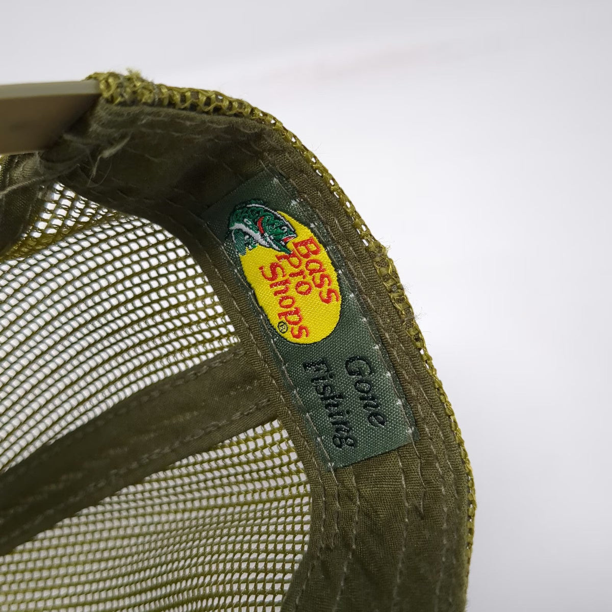 Bass Pro Shops Trucker Hat Green One Size Mesh Back Snapback Fish Patch Logo